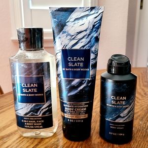 💙🛁 NWT‼️ Bath & Body Works "Clean Slate"  3-piece Collection